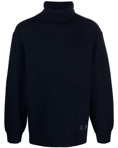 A.P.C. Walter Virgin-wool Sweater - Blue