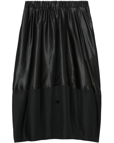 COMME DES GARÇON BLACK Paneled Midi Skirt - Black