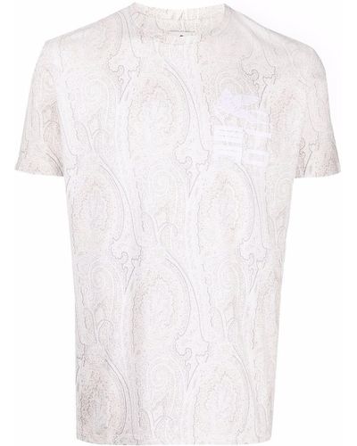 Etro ペイズリーロゴ Tシャツ - ホワイト