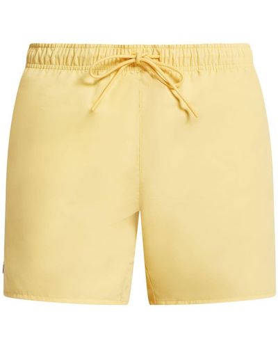 Lacoste Embroidered-logo Swim Shorts - Yellow
