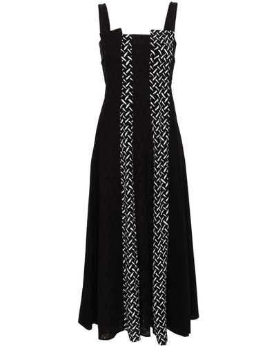 Diane von Furstenberg Otto Panelled Midi Dress - Black