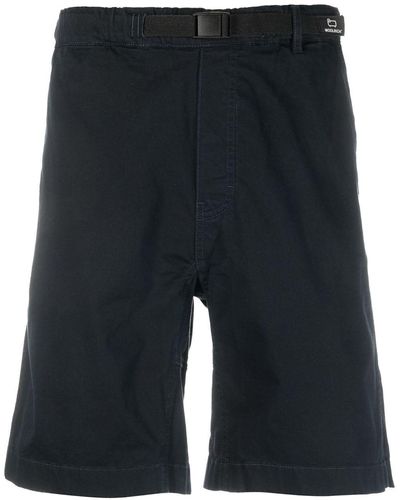 Woolrich Shorts mit Gürtel - Blau