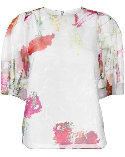 Ted Baker Aymee Puff-sleeve Blouse - Pink