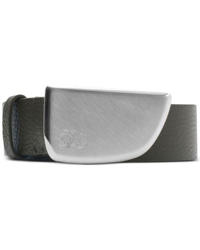 Burberry Leather Shield Belt - Grey