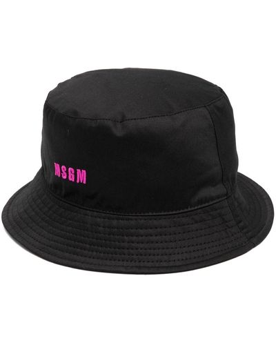 MSGM Cappello bucket con applicazione - Nero