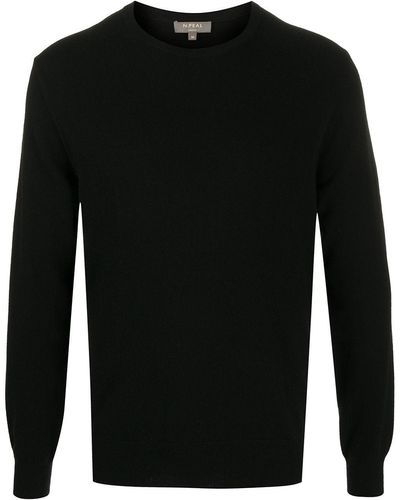 N.Peal Cashmere Long Sleeve Cashmere Sweater - Black