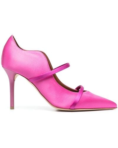 Malone Souliers Maureen Satin Court Shoes - Pink