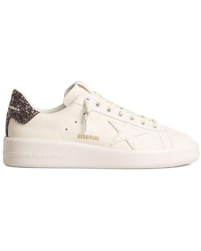 Golden Goose Purestar Leather Trainers - Natural