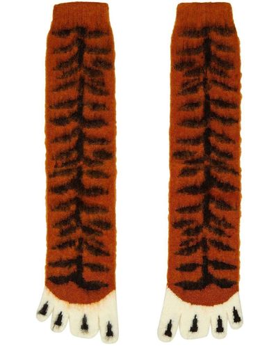 Doublet Graphic Toe-slip Socks - Orange