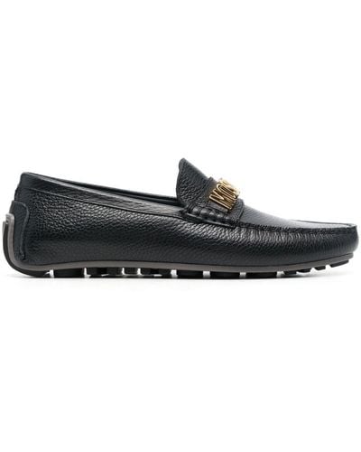 Moschino Logo-plaque Detail Loafers - Black