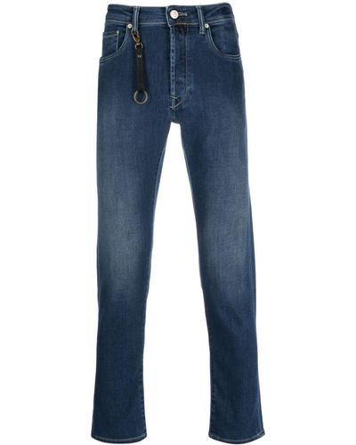 Incotex Jeans slim a vita bassa - Blu