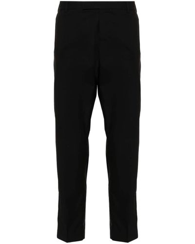 PT Torino Pressed-crease Tapered Pants - Black