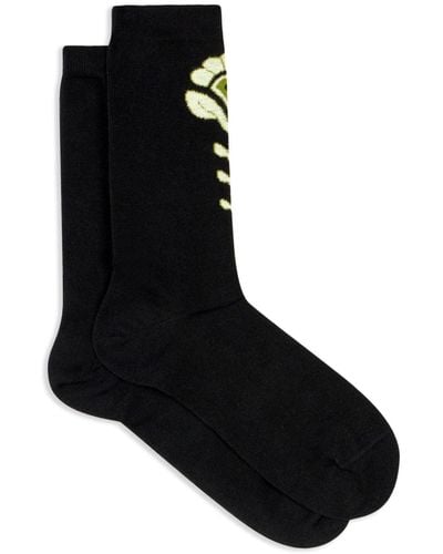 Etro Jacquard Cotton Socks - Black