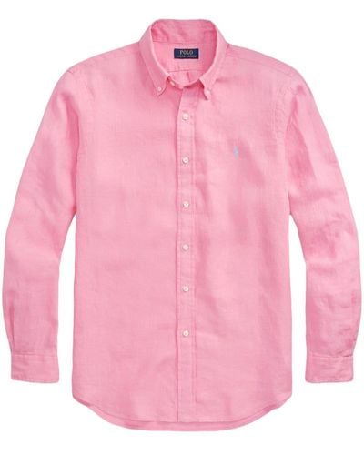 Polo Ralph Lauren Chemise en lin à broderies - Rose