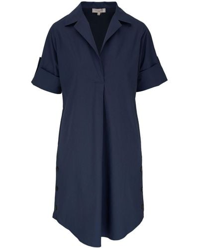 Antonelli Short-sleeve Cotton Midi Dress - Blue