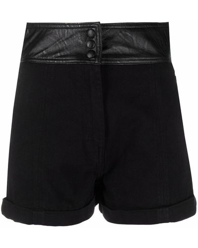 Twin Set Shorts de talle alto - Negro