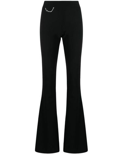 DSquared² Logo-chain Flared Trousers - Black