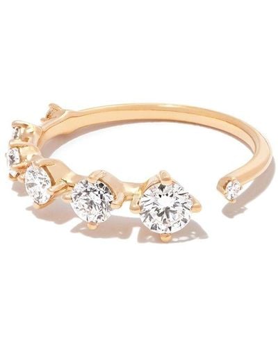 Fernando Jorge 18kt Yellow Gold Sequence Diamond Small Ring - White