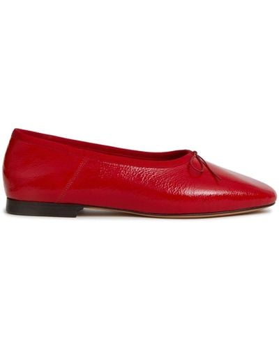 Mansur Gavriel Dream Leather Ballerina Shoes - Red