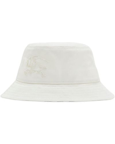 Burberry Ekd-embroidered Bucket Hat - White