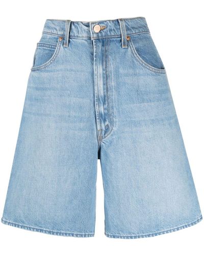 Mother High-rise Denim Shorts - Blue