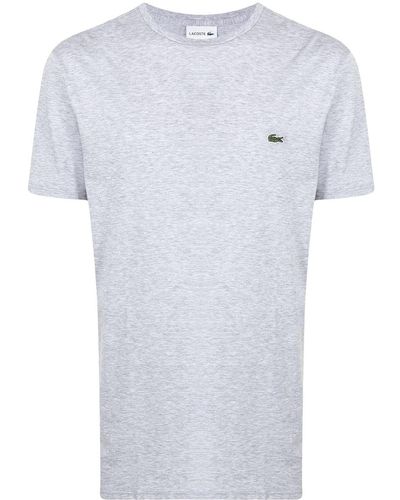 Lacoste T-Shirt mit Logo-Patch - Grau