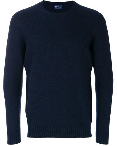 Drumohr Pullover mit rundem Ausschnitt - Blau