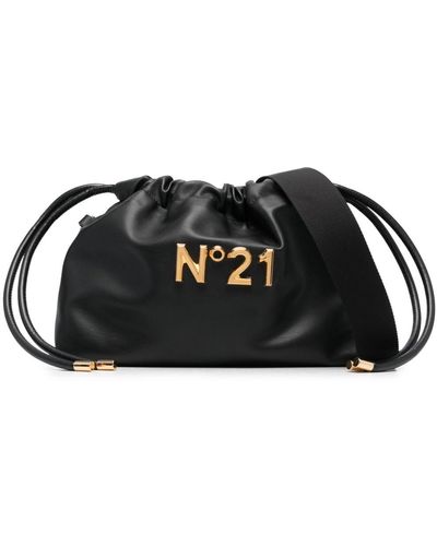 N°21 Eva Leather Crossbody Bag - Black
