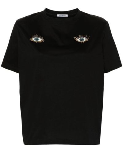 Parlor T-Shirt mit Augen-Patch - Schwarz
