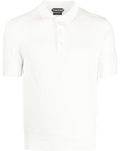 Tom Ford Short-sleeve Cotton Polo Shirt - White
