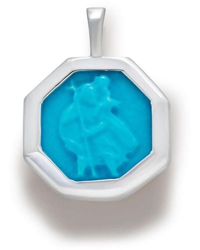 Monica Vinader Amulet Met Hanger - Blauw