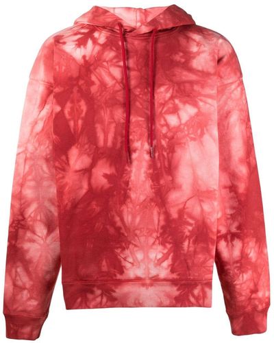 Martine Rose Hoodie à imprimé tie-dye - Rouge