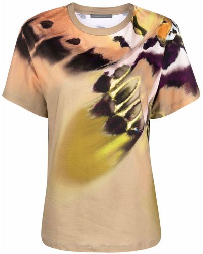 Alberta Ferretti T-shirt Met Tie-dye Print - Groen