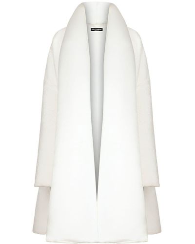 Dolce & Gabbana Kim Dolce&gabbana Oversized Faux Fur Coat - White