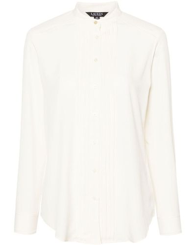 Lauren by Ralph Lauren Heiberly Crepe Shirt - White