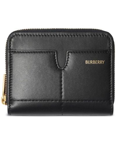 Burberry Snip Logo-stamp Leather Wallet - Black