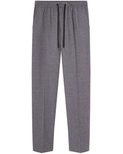 Versace Straight-leg Virgin-wool Pants - Grey