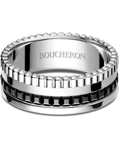 Boucheron 18kt White Gold Quatre Black Small Ring