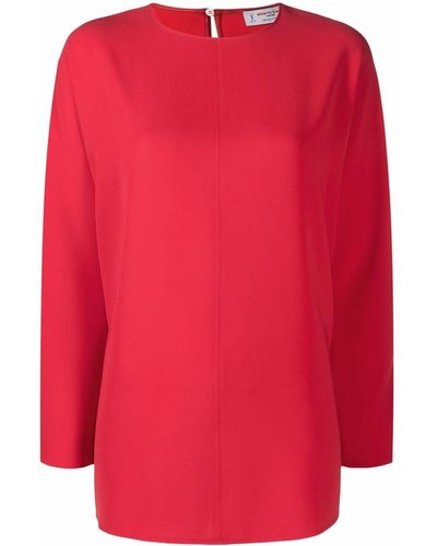 Alberto Biani Gedrapeerde Blouse - Rood