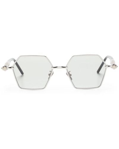 Kuboraum P70 Sonnenbrille mit geometrischem Gestell - Grau