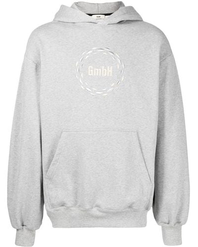 GmbH Abba Embroidered Logo Hoodie - Grey