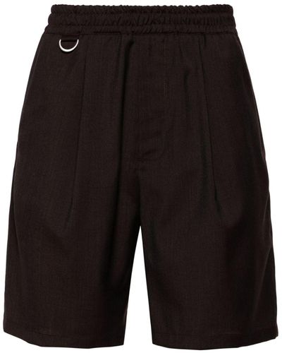 Low Brand Tokyo Wool Bermuda Shorts - Black