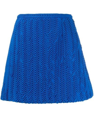 Marco De Vincenzo Embroidered Mini Skirt - Blue