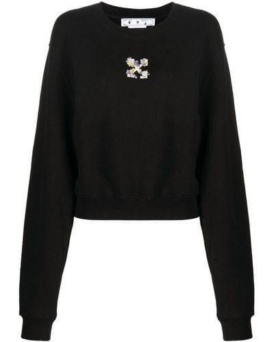 Off-White c/o Virgil Abloh Arrows-motif Long-sleeve Sweatshirt - Black