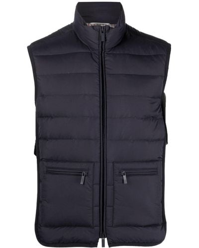 Thom Browne Down-feather Padded Gilet - Blue