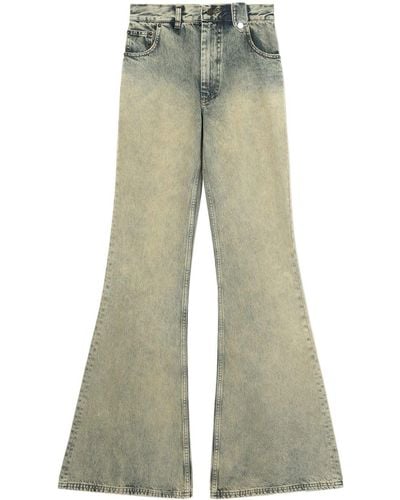 Egonlab Stonewashed Wide-leg Jeans - Green
