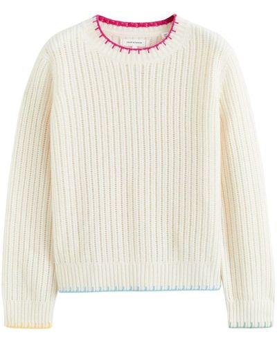 Chinti & Parker Summer Stitch Pullover - Weiß