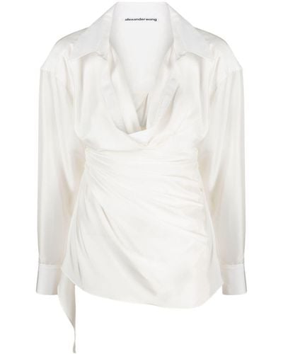 Alexander Wang Camisa drapeada - Blanco