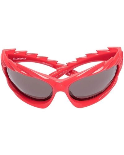Balenciaga Gafas de sol con montura geométrica - Rojo