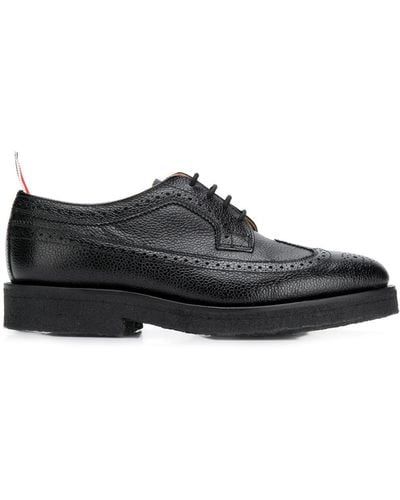 Thom Browne Zapatos de vestir con suela de crepé - Negro